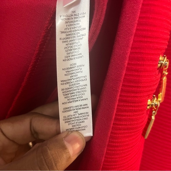 Chico’s Jacket Modern Ponte Pieced solid LS Renaissance Red - Picture 5 of 5